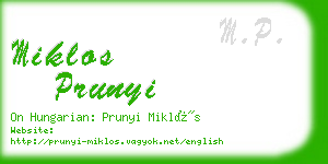 miklos prunyi business card